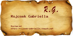 Rojcsek Gabriella névjegykártya