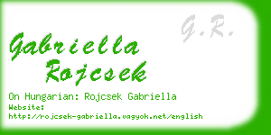 gabriella rojcsek business card